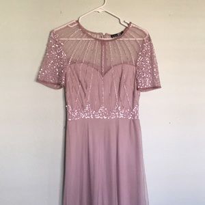 Elegant lavender/ sequin Boohoo occasion dress